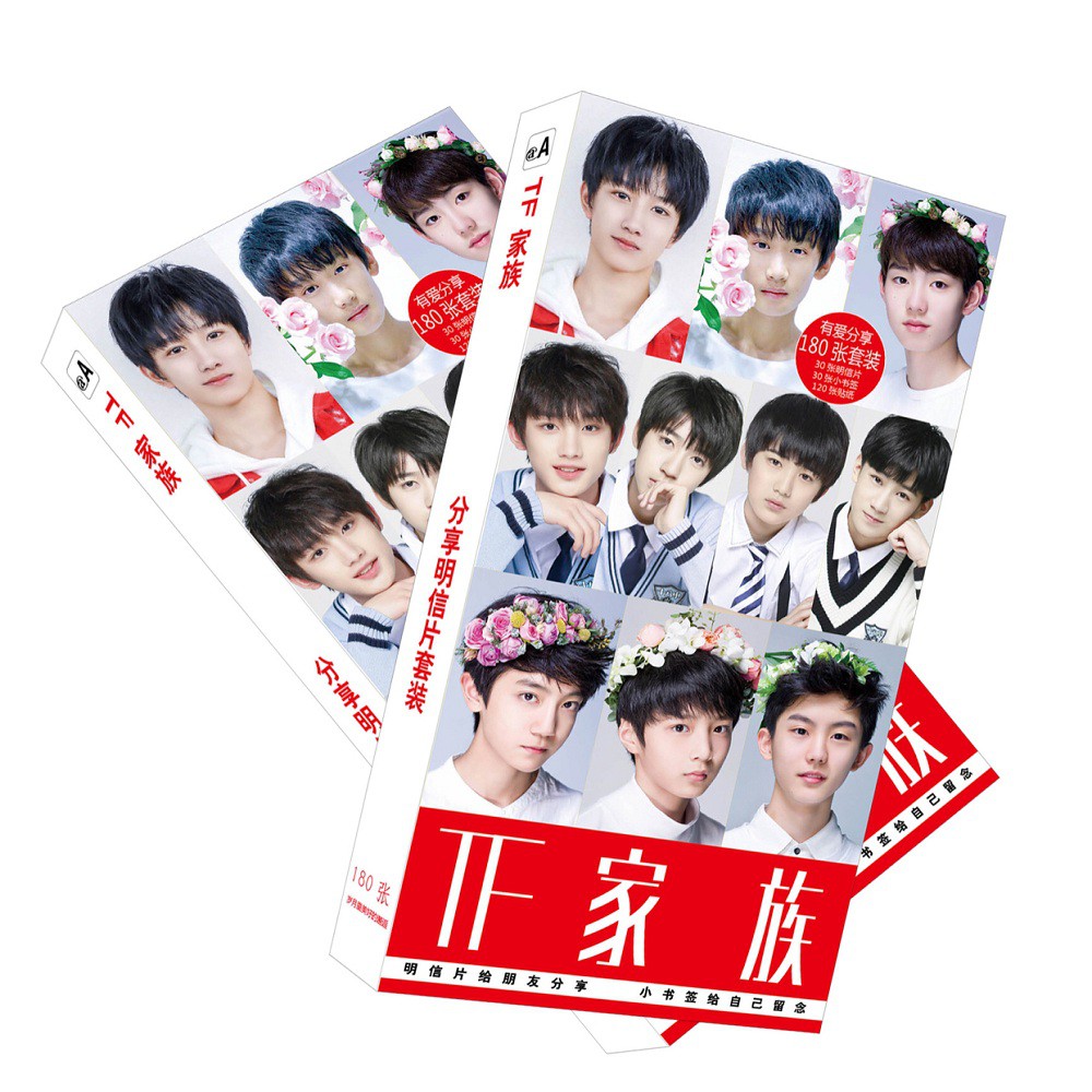 (Có Sẵn) TRỌN BỘ HỘP POSTCARD ẢNH NHÓM NHẠC EXO WANNA ONE TFBOYS (30 Postcard + 30 Lomo + 120 Hình Dán)