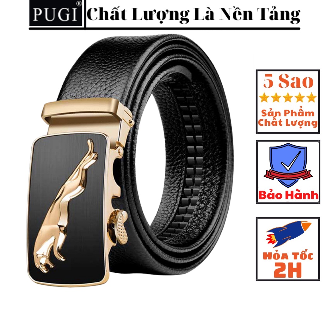 Thắt lưng nam da chống nước,dây nịt nam khóa chống gỉ độ bền cao thời trang PUGI - R33