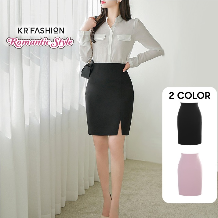 Chân váy công sở xẻ trước SK2101 - KRfashion Cao cấp style Hàn Quốc chỉ có tại váy công sở bút chì xẻ đẹp thanh lịch | BigBuy360 - bigbuy360.vn