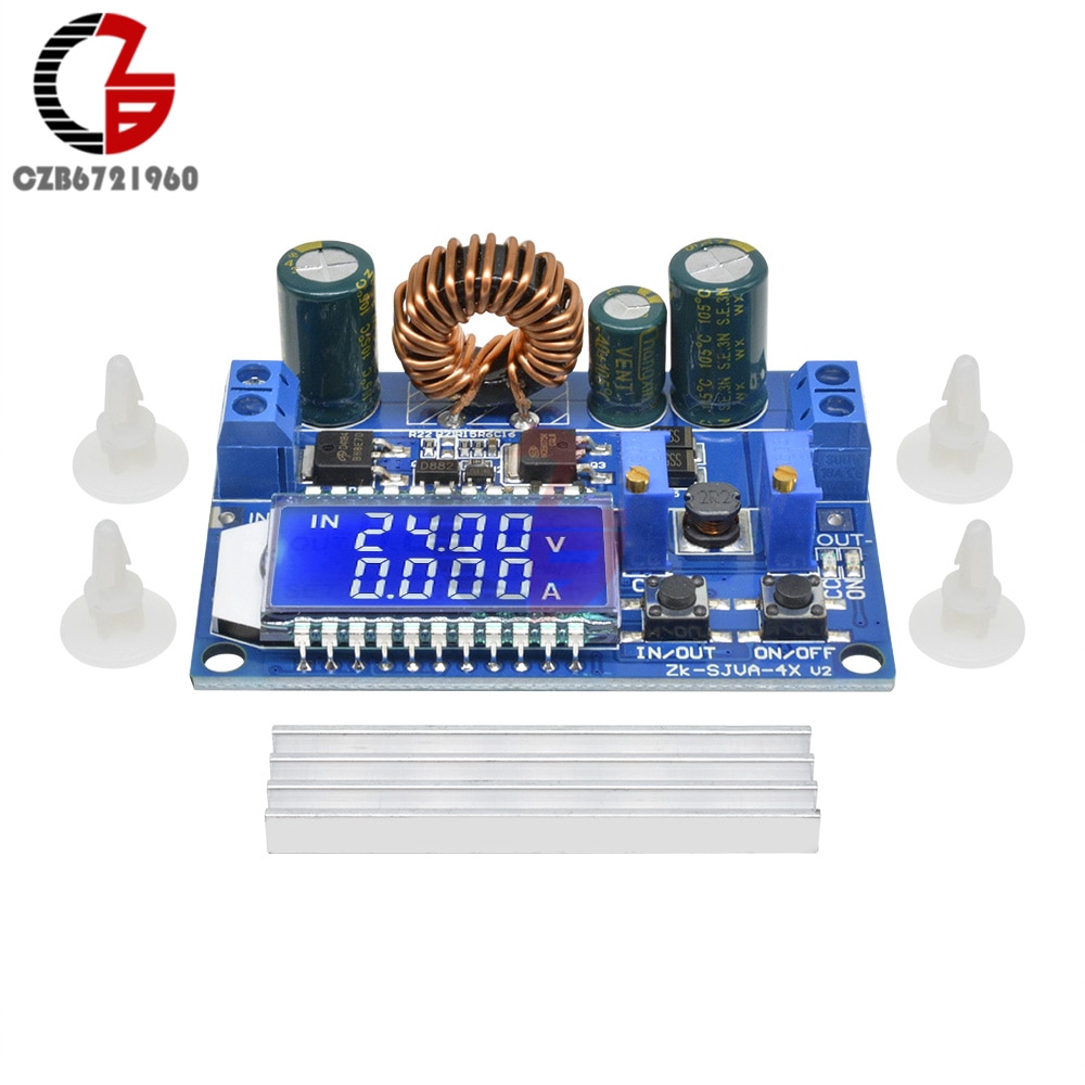 35W CC CV Step Up Down Voltage Converter DC-DC 5.5-30V to 0.5-30V Adjustable Buck Boost Power Supply LCD Voltmeter Ammeter 12V