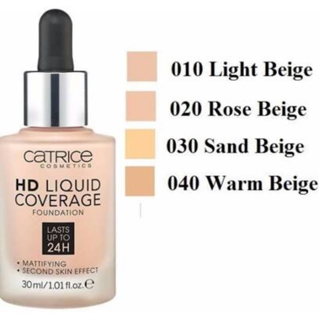 Kem nền Catrice HD 24H Liquid Coverage Foundation của Đức