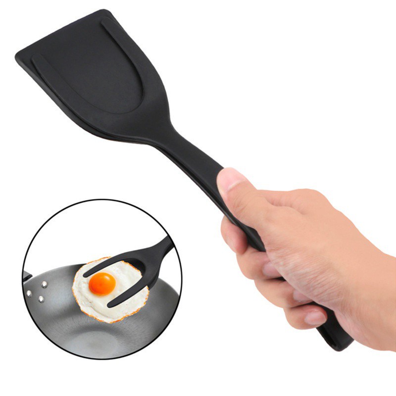 Xẻng Lật Trứng Chiên / Làm Bánh Pancake Bằng Silicon 2 Trong 1 Tiện Dụng Cho Nhà Bếp