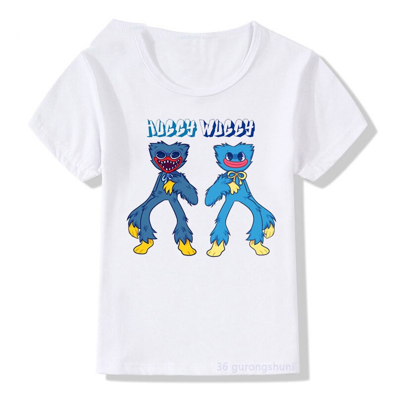 Áo thun trẻ em in hình Game Poppy playtime, Áo Huggy Wuggy dễ thương, chất cotton mặc mát thoải mái NTShirt 02