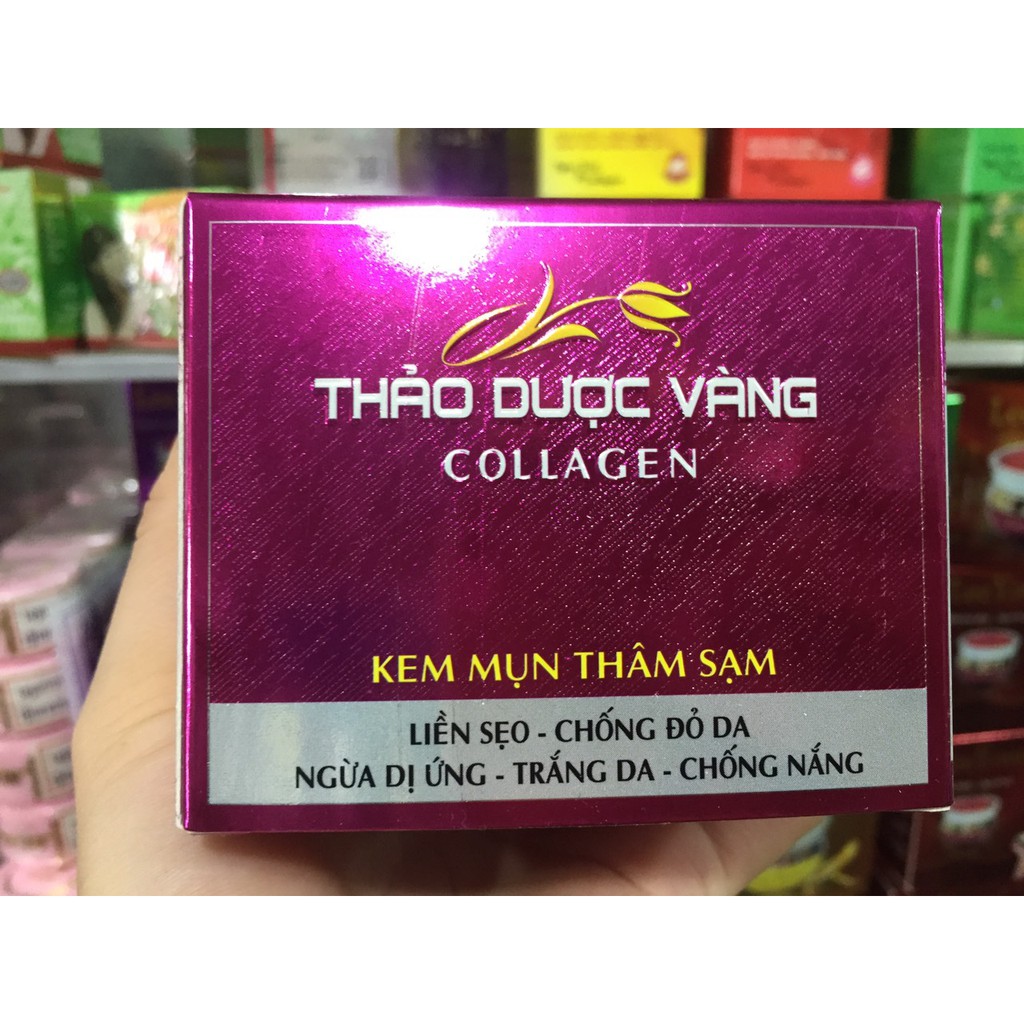 KEM THẢO DƯỢC VÀNG MỤN THÂM SẠM TRẮNG DA HŨ MÀU TÍM GIÁ lên 179