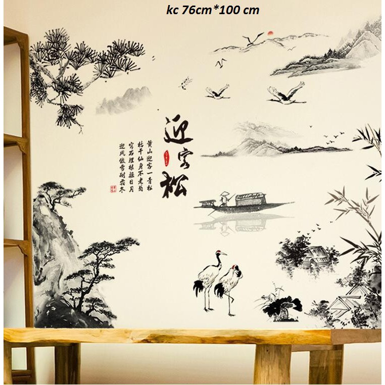 decal dán tường phong cảnh