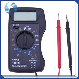 Portable Digital Multimeter Mini Pocket Ammeter Voltmeter Current Voltage Ohm Meter Battery Test