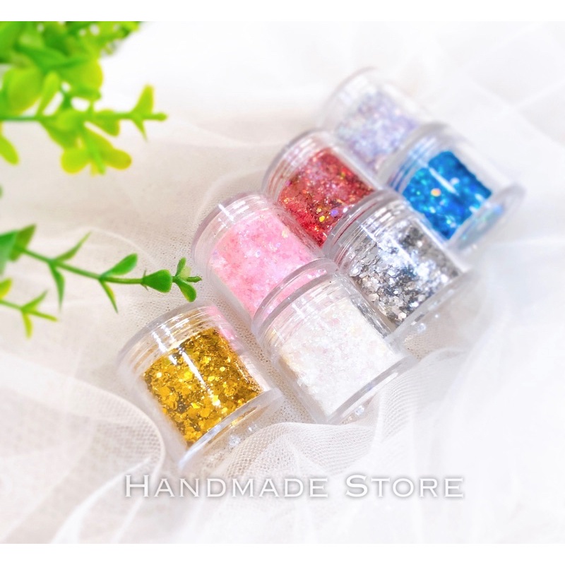 Nhũ kim tuyến mix size