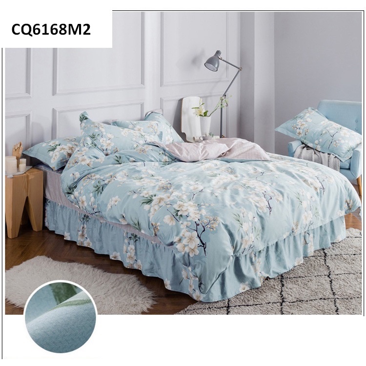CQ6168-Bộ chăn ga gối cotton hàng nhập cho giường 120 và 180*200cm