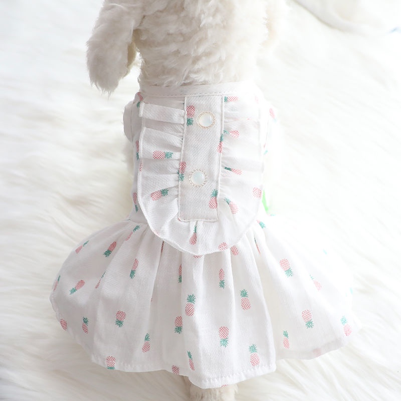 quần áo cho chó mùa hè mèo mỏng công chúa váy dễ thương thỏ Teddy triều đình quý bà thú cưng