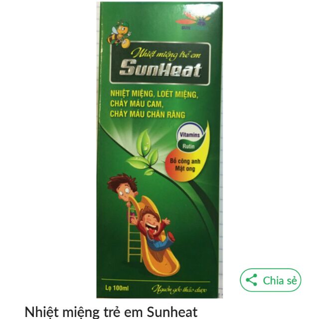 Nhiệt miệng trẻ em SunHeat