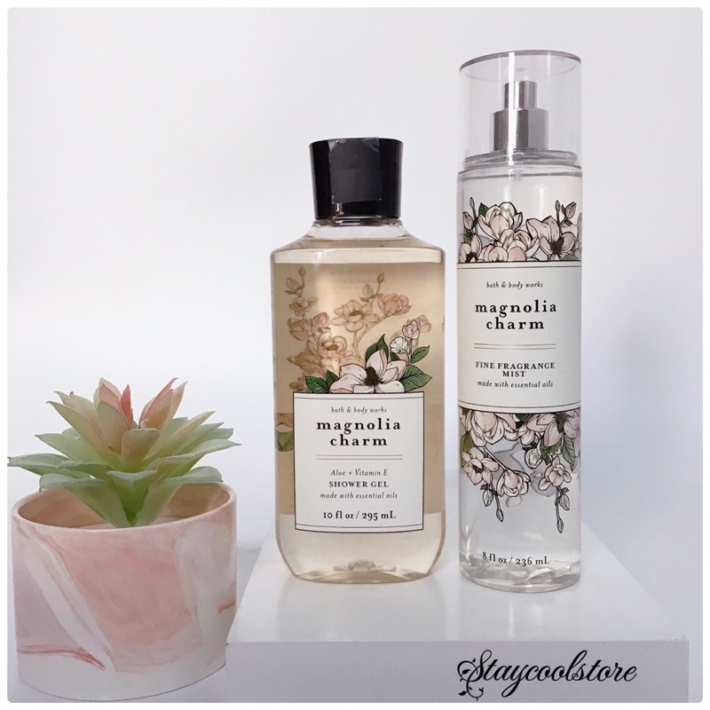 🌸🍐[BILL Mỹ]MAGNOLIA CHARM- Bộ xịt thơm tắm dưỡng Bath & Body Works