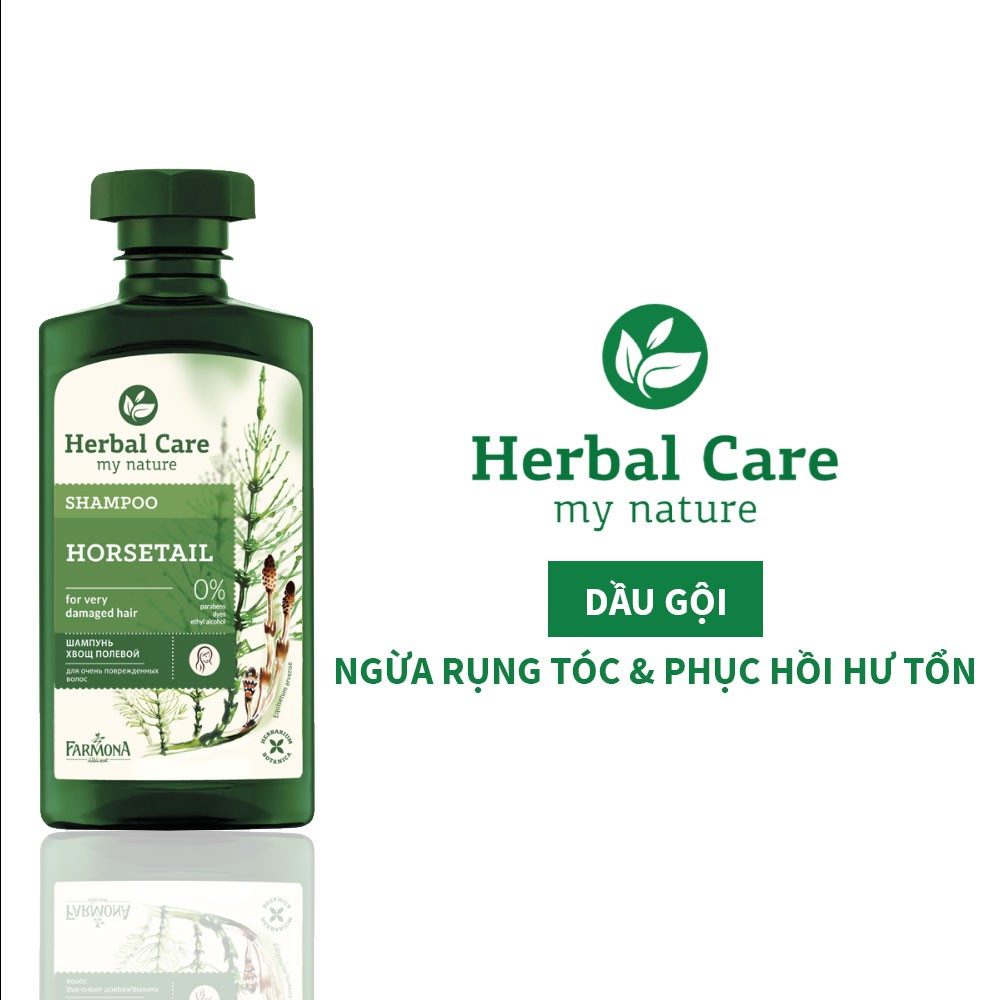 Dầu gội - dưỡng tóc ngăn rụng tóc phục hồi ngừa hư tổn tóc, làm mượt tóc từ cỏ đuôi ngựa HERBAL CARE Horsetail Shampoo