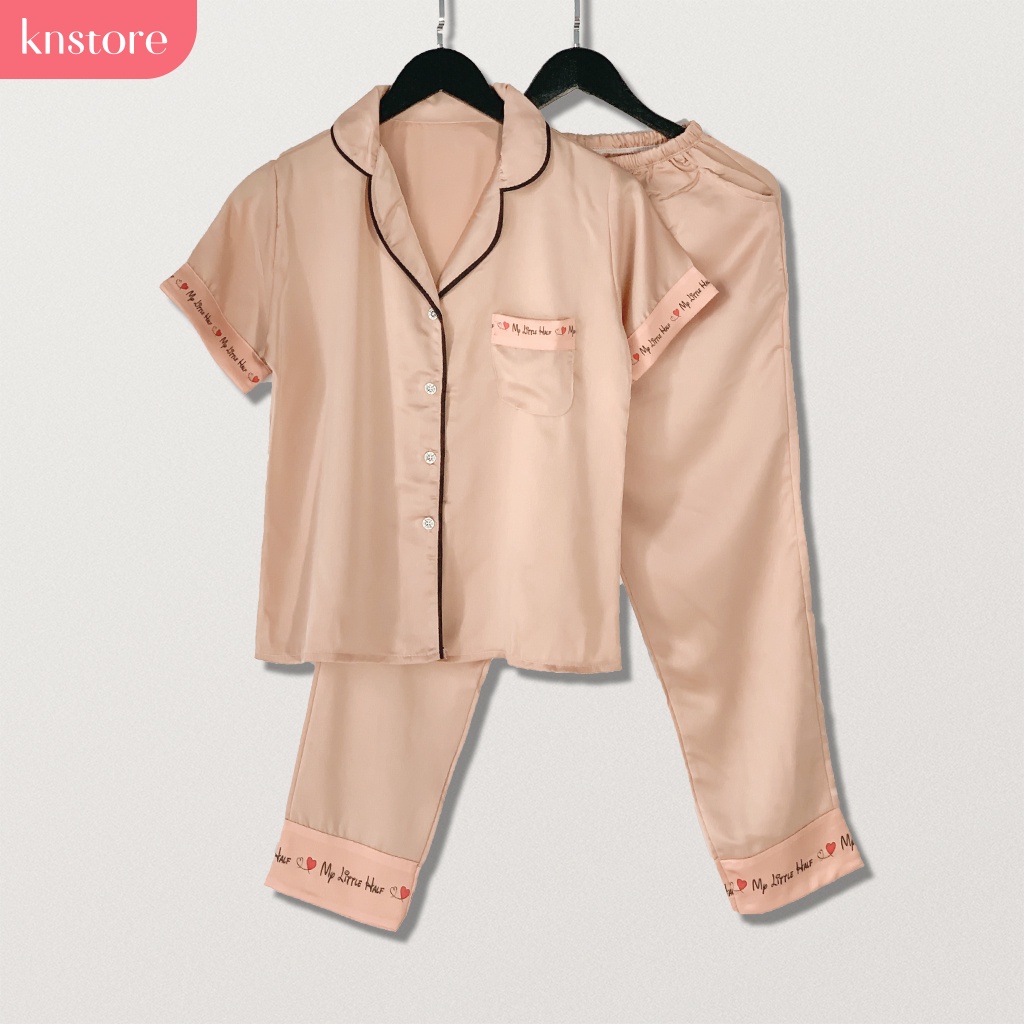 Đồ bộ nữ lụa satin tay ngắn quần dài, pijma lụa cao cấp mát mịn không nhăn ẢNH THẬT CỦA SHOP - Kn Store Việt Nam | BigBuy360 - bigbuy360.vn