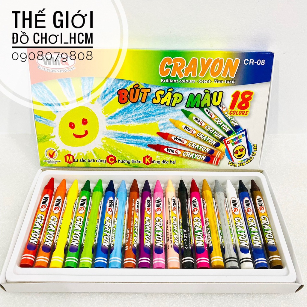 [HÀNG TỐT-18 MÀU] Bút sáp màu WINQ