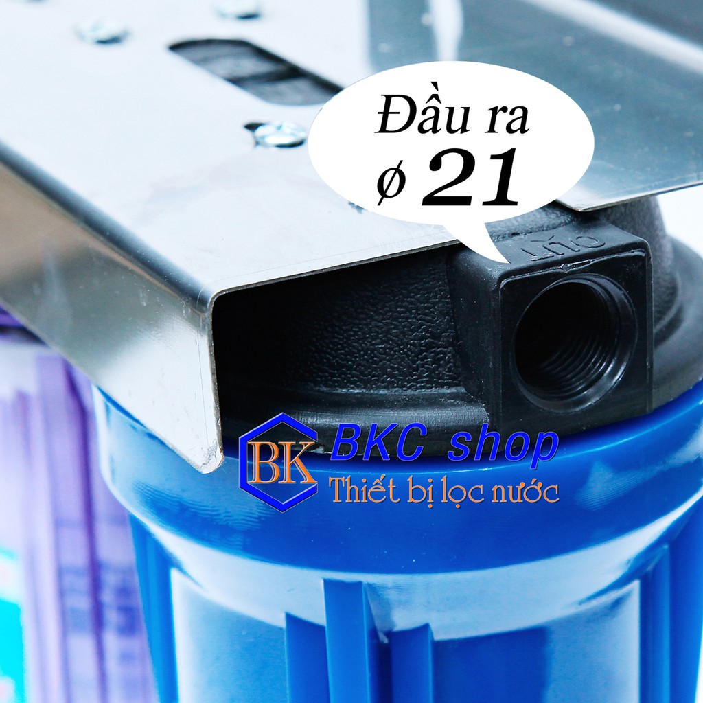 Bộ lọc nước sinh hoạt 3 cấp lọc 10 inch (xanh)