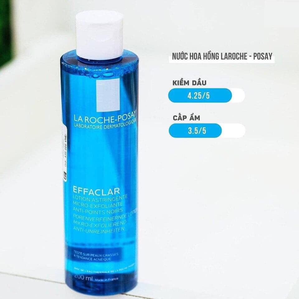 Toner nước hoa hồng Laroche-Posay Effaclar Lotion Astringent 200ml dùng được cả cho da nhạy cảm GIÁ CỰC TỐT