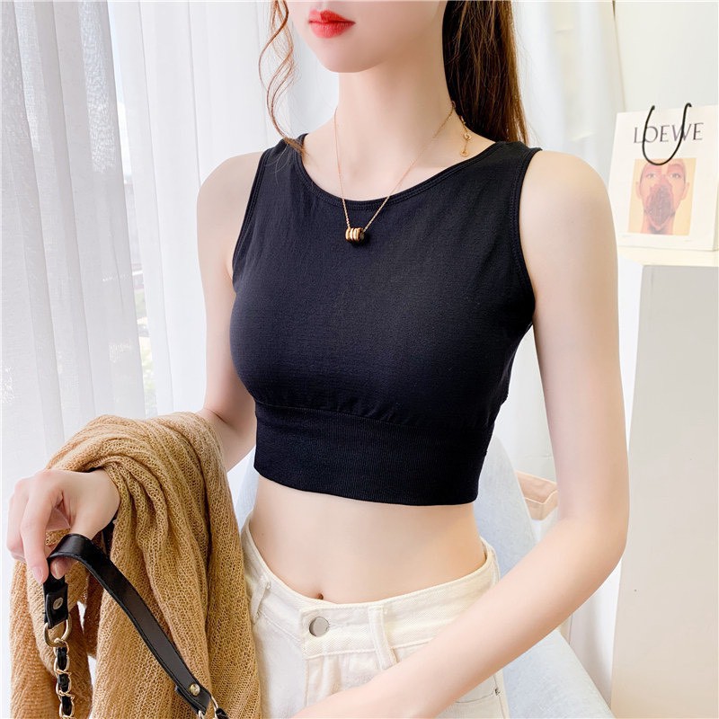 Áo thun croptop nữ không tay - Áo croptop tập gym, yoga