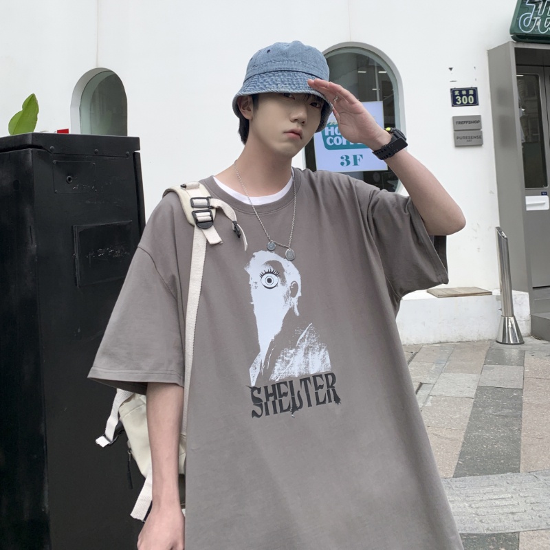 Áo thun IFNICEFUTURE tay ngắn dáng rộng in chữ cái trẻ trung hợp thời trang dễ phối đồ dành cho nam