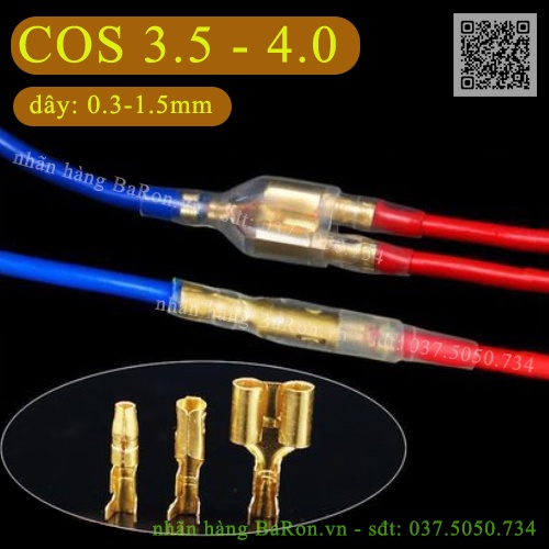 Bộ cốt cos đầu đạn cắm điện xe máy 3.5/4.0