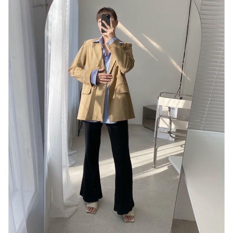 DESI BLAZER - áo blazer trẻ trung thanh lịch màu nâu vàng