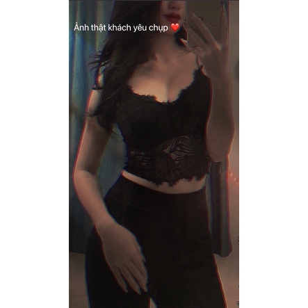 Áo bra ren 2 dây cao cấp dáng lửng BR9936