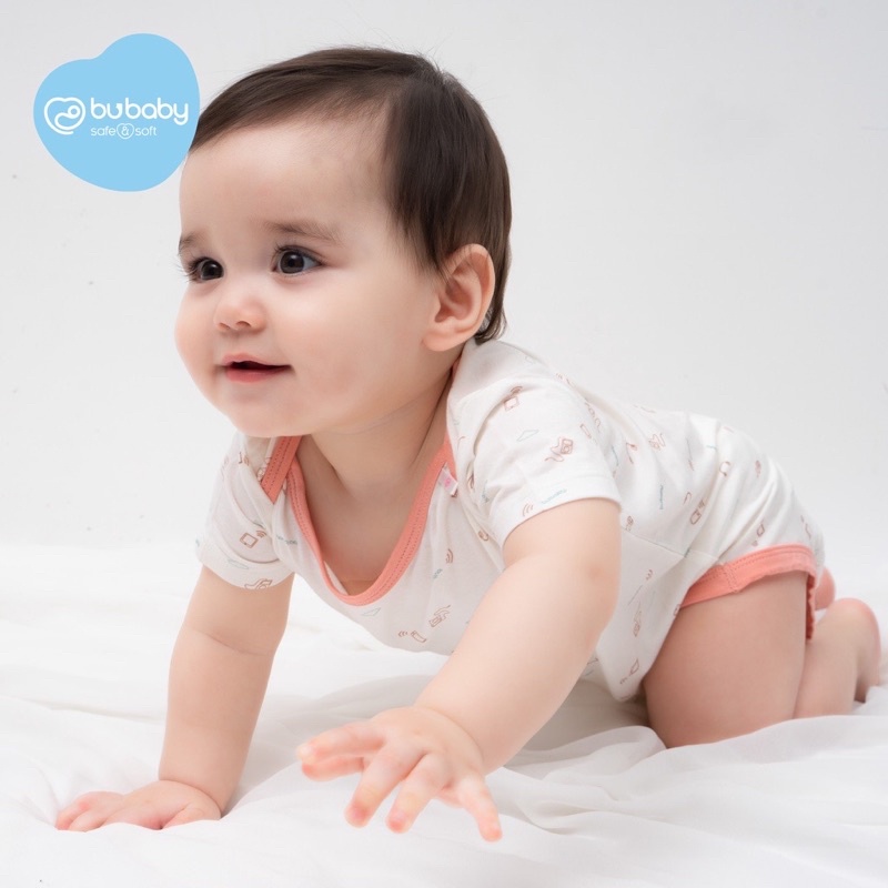 Bodychip ngắn tay cổ chồm Bu Baby - Bambus Techno