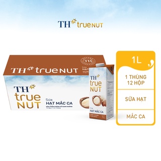 Thùng 12 hộp sữa hạt mắc ca TH True Nut 1L 1L x 12