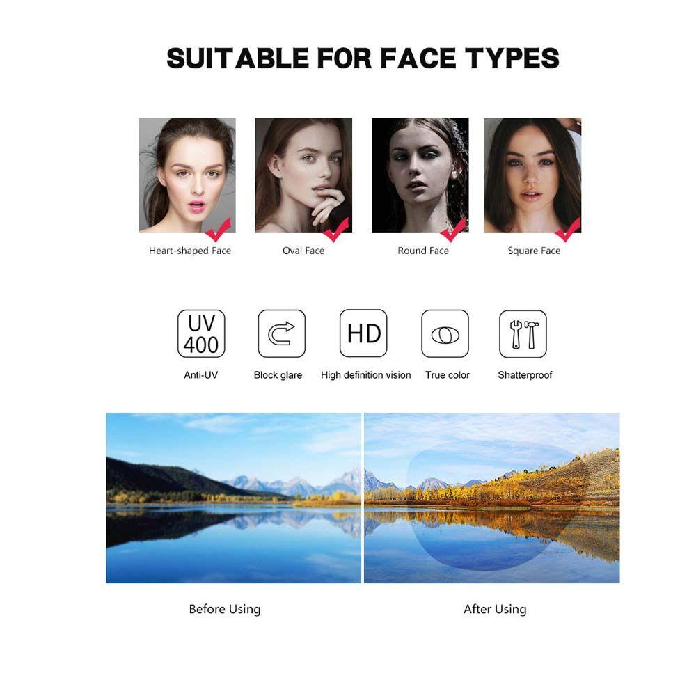 Kính Mát Mắt Mèo Hình Tam Giác Chống Phản Quang WMES15H