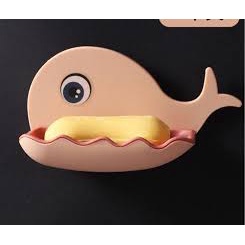 Khay Để Xà Phòng Hình Cá Voi Dán Tường Cute