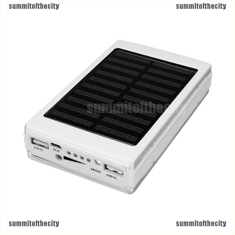Hộp Rỗng Đựng Pin Sạc Dự Phòng 20000mah Có Đèn LED Sử Dụng Năng Lượng Mặt Trời
