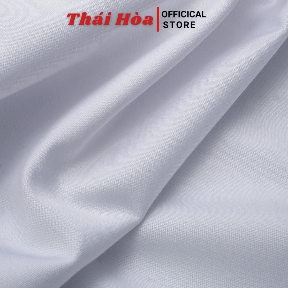 Áo sơ mi nữ công sở dài tay màu trắng, chất vải sợi tre cao cấp thoáng mát Thái Hòa 8919-01