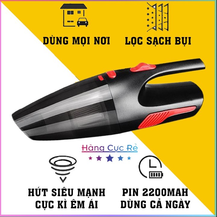 Máy hút bụi cầm tay 120W mini cao cấp VC-HCR120 FREESHIP Máy hút bụi xe hơi ô tô - Lỗi 1 đổi 1 -Shop Hàng Cực Rẻ