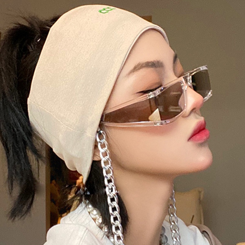 Kính Mát Hình Chữ Nhật Chống Nắng Thời Trang Đường Phố Cho Nữ