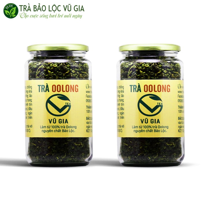 [Mã LTBAUAB14 giảm 7% đơn 99K] Combo 2 Trà Oolong Nguyên Chất Bảo Lộc Vũ Gia (85gr/hũ)