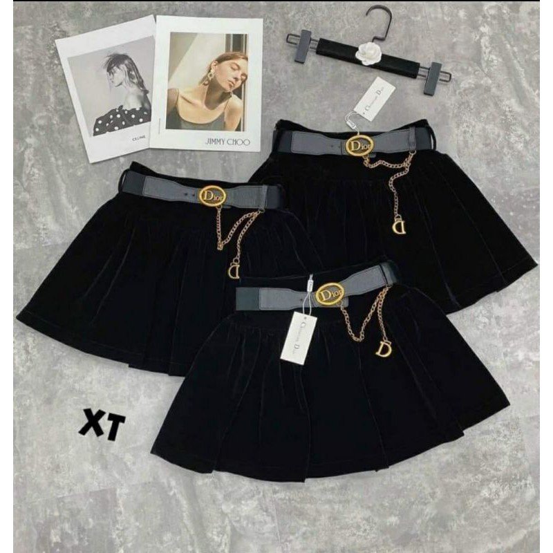 Chân Váy Nhung Kèm Đai Lưng Đính..D.i.o.r..167..Cao Cấp { Bán Sỉ } | BigBuy360 - bigbuy360.vn