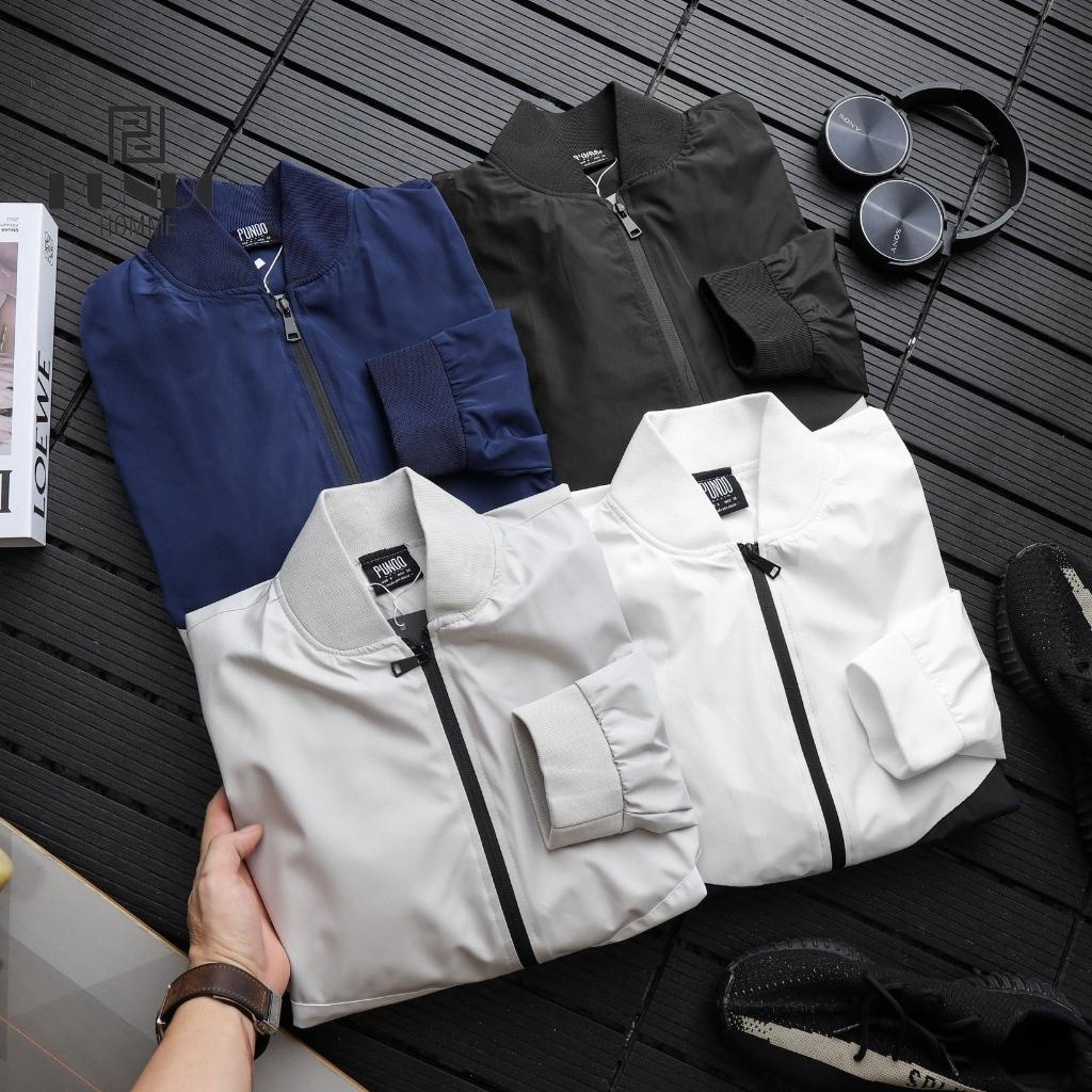 Áo khoác dù nam 2 lớp chống nắng nước PUNDOHOMME màu basic thời trang dễ phối AKPD21