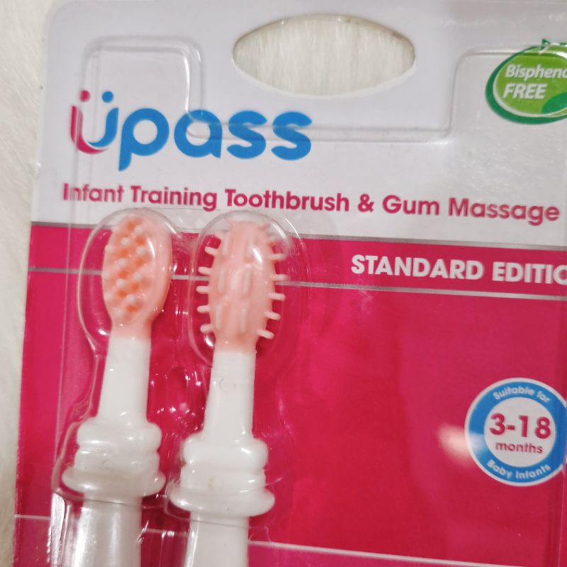 Bộ bàn chải tập đánh răng và mát xa nướu cho bé Upass UP4003N (2 chiếc)