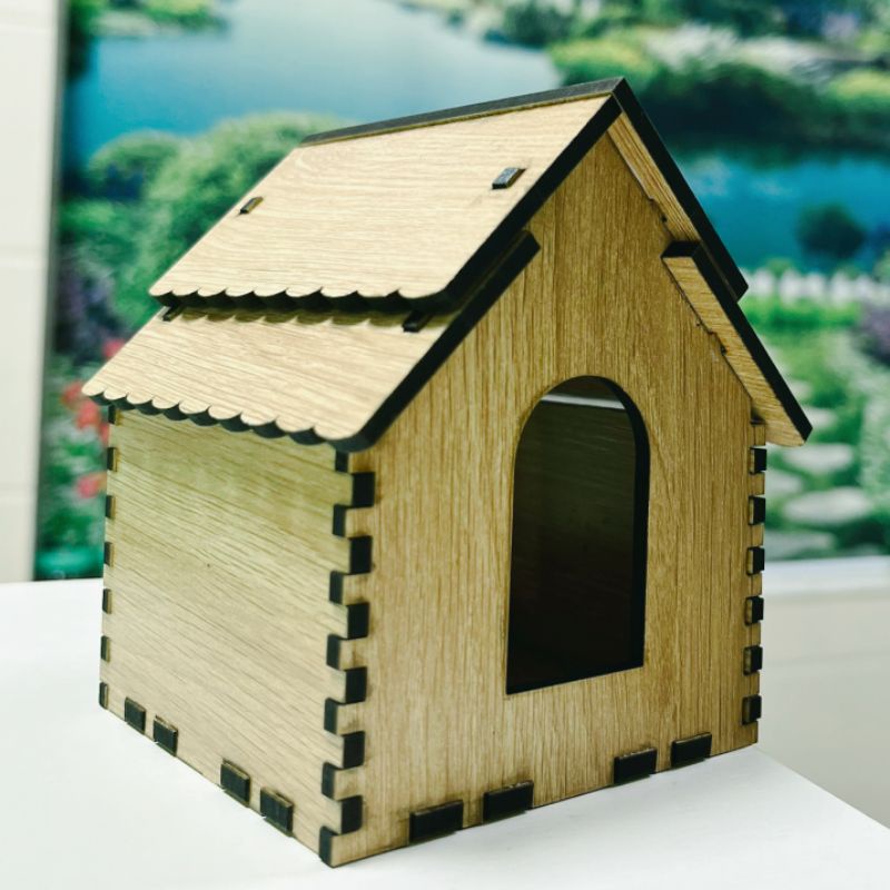 Mô hình nhà gỗ trang trí decor  đơn giản
