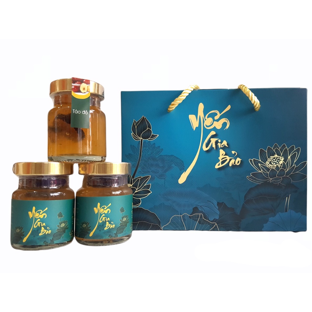 Yến gia bảo - Combo 2 hộp - Nước yến chưng 2% táo đỏ và 30% yến tươi