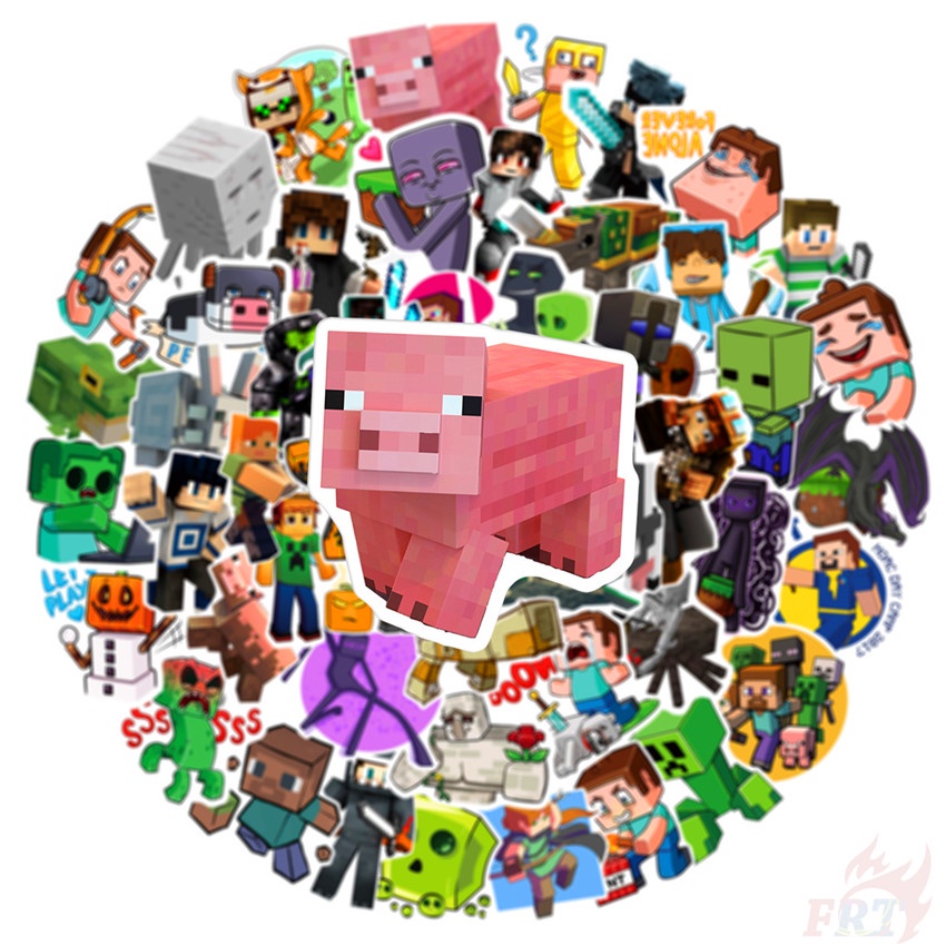 Bộ 100 Cái/Bộ ❉ Minecraft - Series C Trò Chơi Dán Game ❉ Miếng Dán Trang Trí Đa Năng DIY Thời Trang