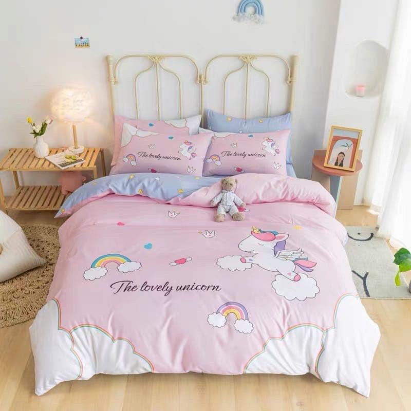 Bộ Drap &amp; Chăn Phao Cotton Tina 3D Ngựa Pony