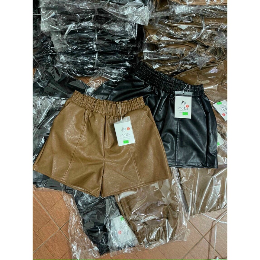 [Mã FAMARAL1 giảm 10K đơn 50K] Quần Đùi Da cạp chun siêu hot-578