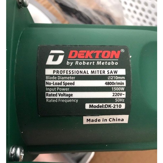 Máy cắt Nhôm Dekton cao cấp 210, kèm lưỡi 210mm