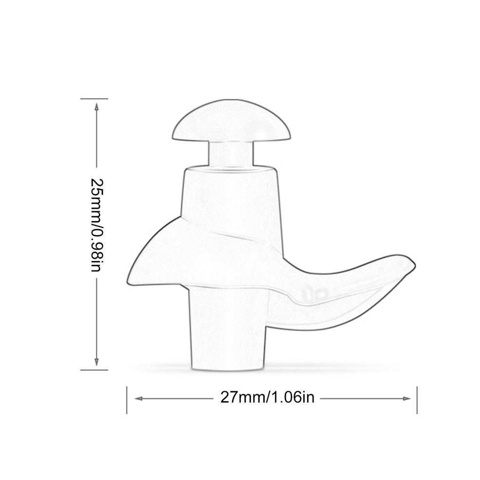 1 Cặp Nút Bịt Tai Bằng Silicone Chống Thấm Nước Có Thể Tái Sử Dụng Cho Bơi Lội