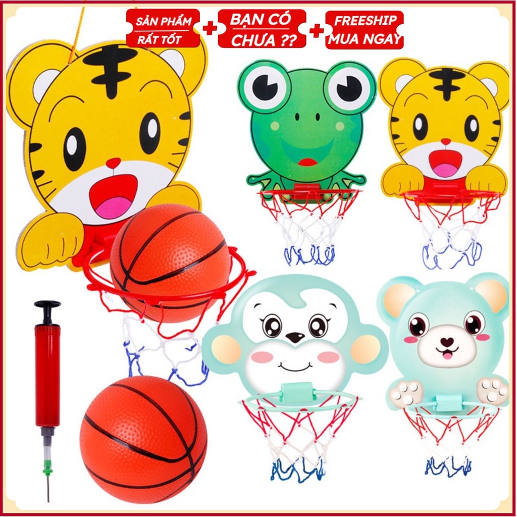 Bộ Trò Chơi Bóng Rổ Treo Tường Mini Cho Bé Rèn Luyện Phát Triển Chiều Cao