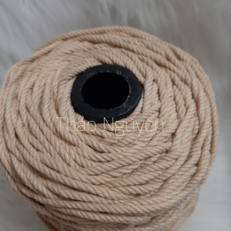 Dây thừng se macrame, dây cotton MÀU  BE