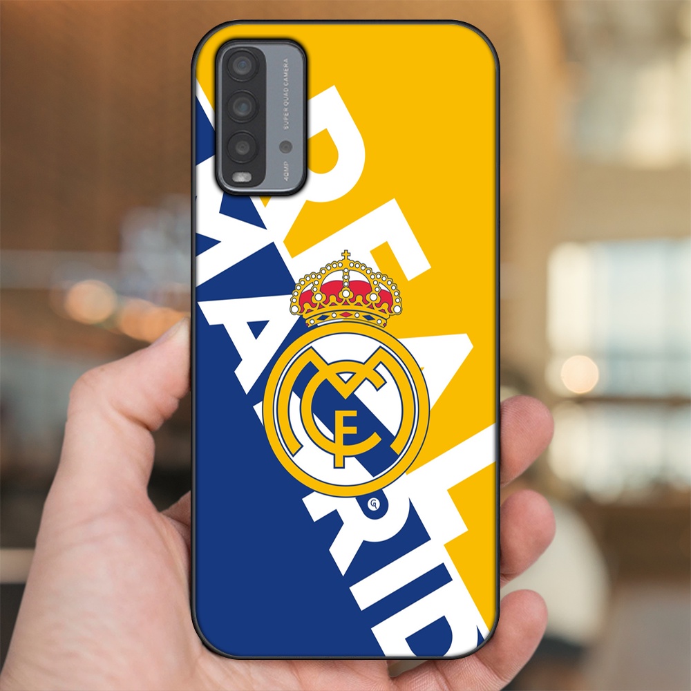 Ốp lưng Xiaomi Redmi 9T viền đen in hình Real Madrid