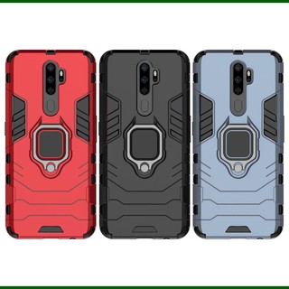 Ốp lưng Oppo A5 2020 / A9 2020 chống sốc Iron Man gắn giá đỡ iring hỗ trợ xem video, chống va đập mạnh