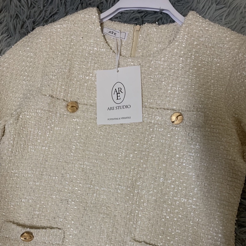 Đầm Dạ Tweed Suông Thiết Kế Đơn Giản Sang Trọng