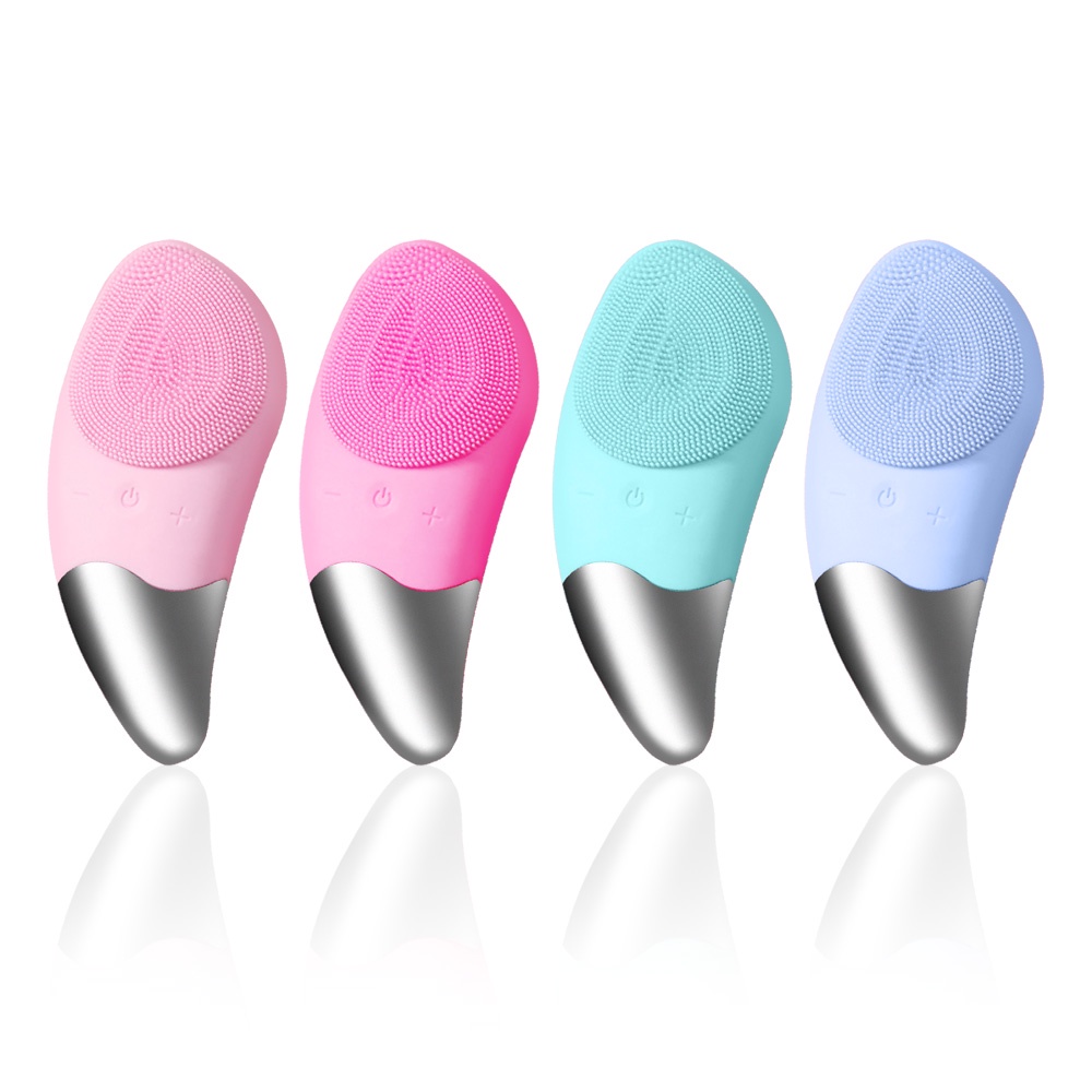 Máy Rửa Mặt Bằng Sóng Siêu Âm Mini Bằng Silicone Chất Lượng Cao
